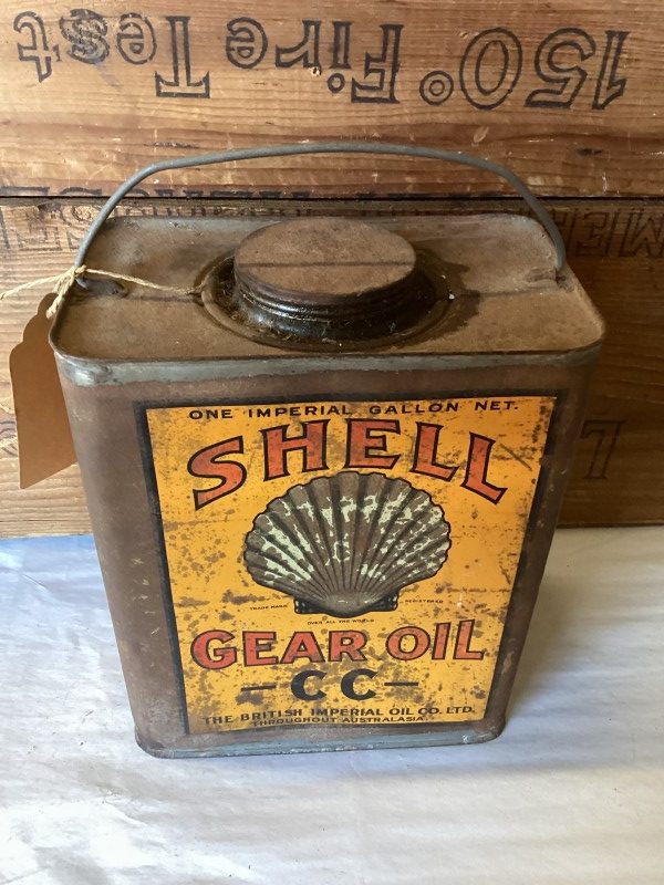 Shell Clam Oil Rack Early Shell White Clam “CC” Gear Oil Imperial Gallon – Just Collectables