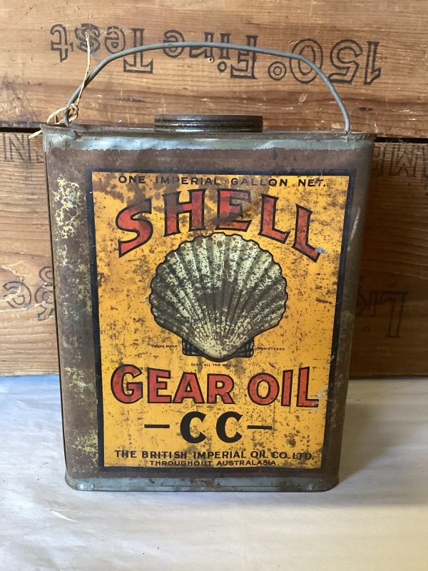 Shell Clam Oil Rack Early Shell White Clam “CC” Gear Oil Imperial Gallon – Just Collectables